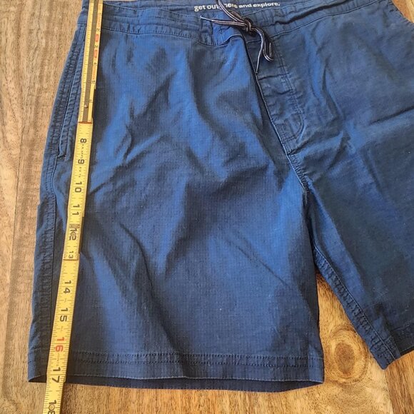 Florence Marine X Shorts Mens 32 Navy Blue Drawstring Ripstop Pocket Athletic - Picture 10 of 11
